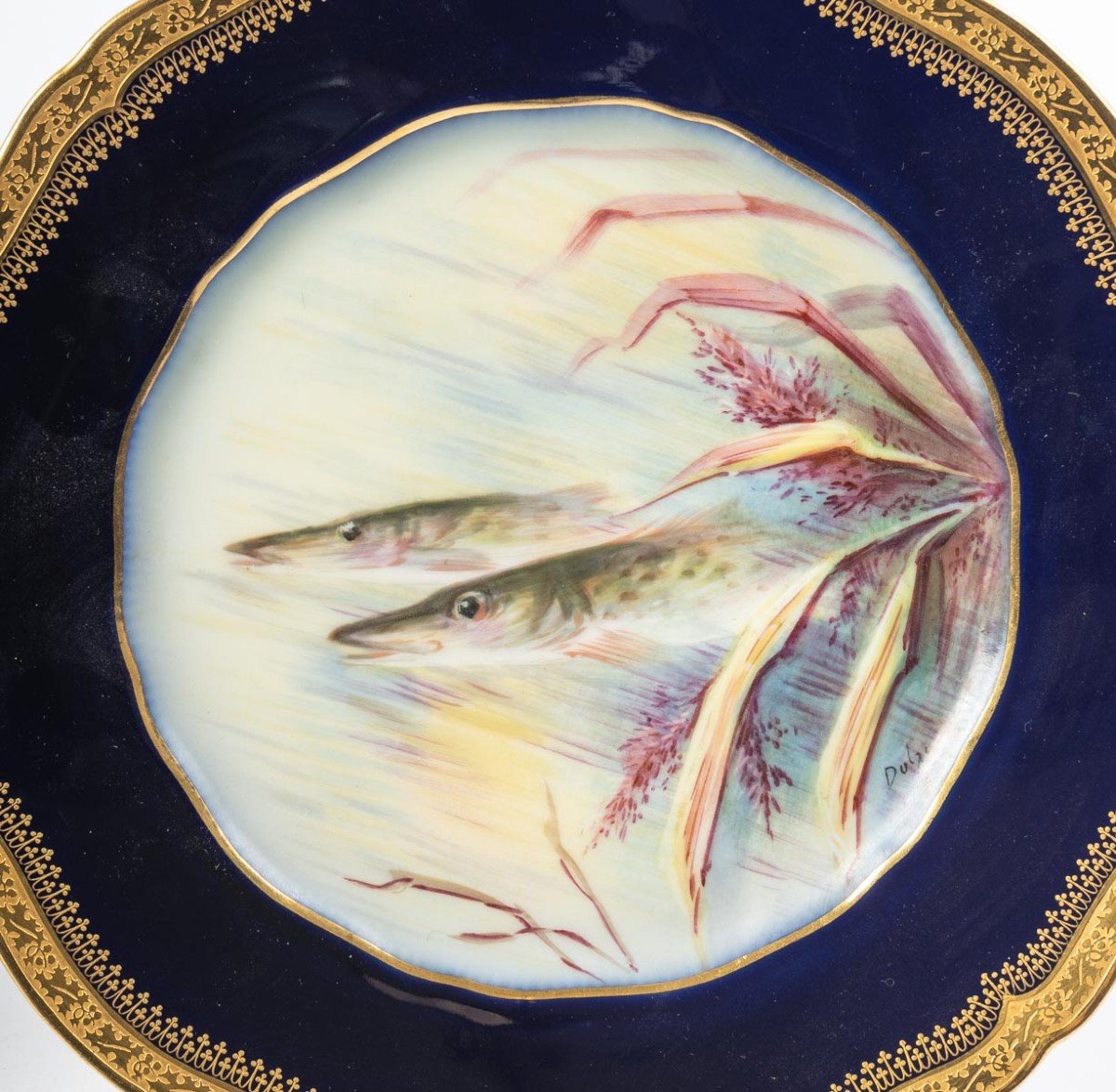 Ten Fish Plates "emile Bourgeois Paris" XIXth-photo-5