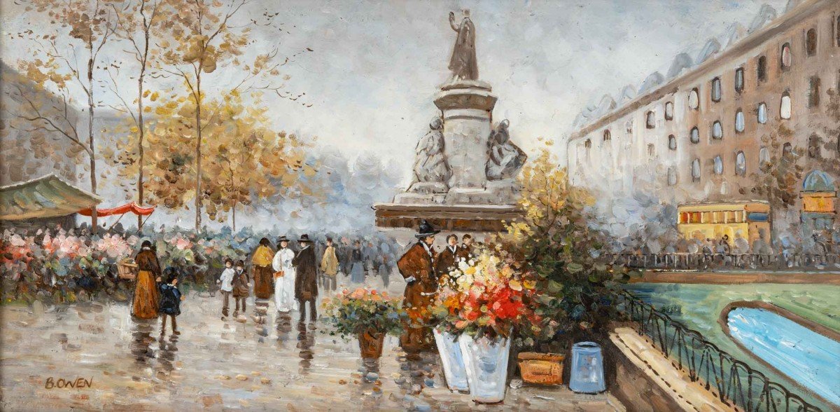 B.OWEN " Marché aux Fleurs  " Place de la République à PARIS -photo-2