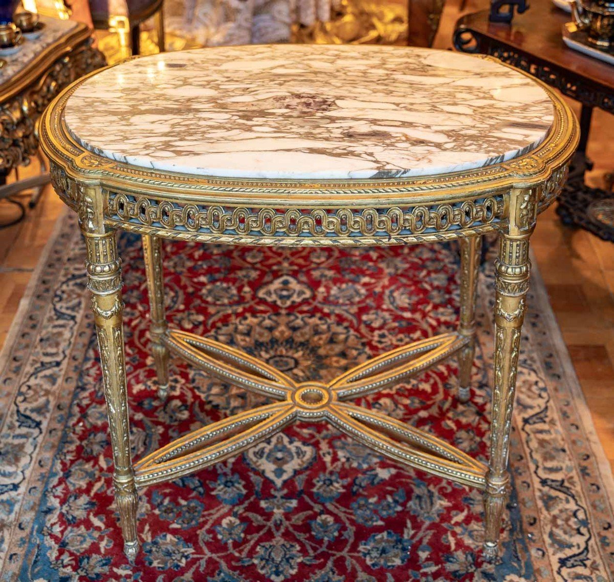 Gilded Wooden Table St Louis XVI Period Niii