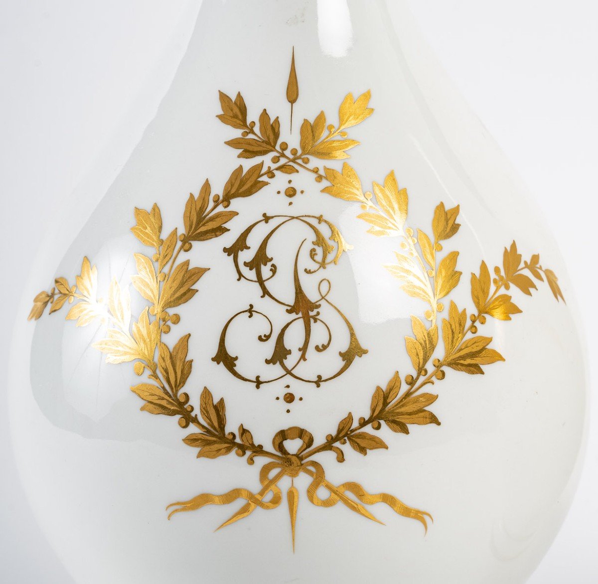 Pair Of Vases Decorated With Roses And Myosotis "blanc De Sèvres 1866"-photo-2