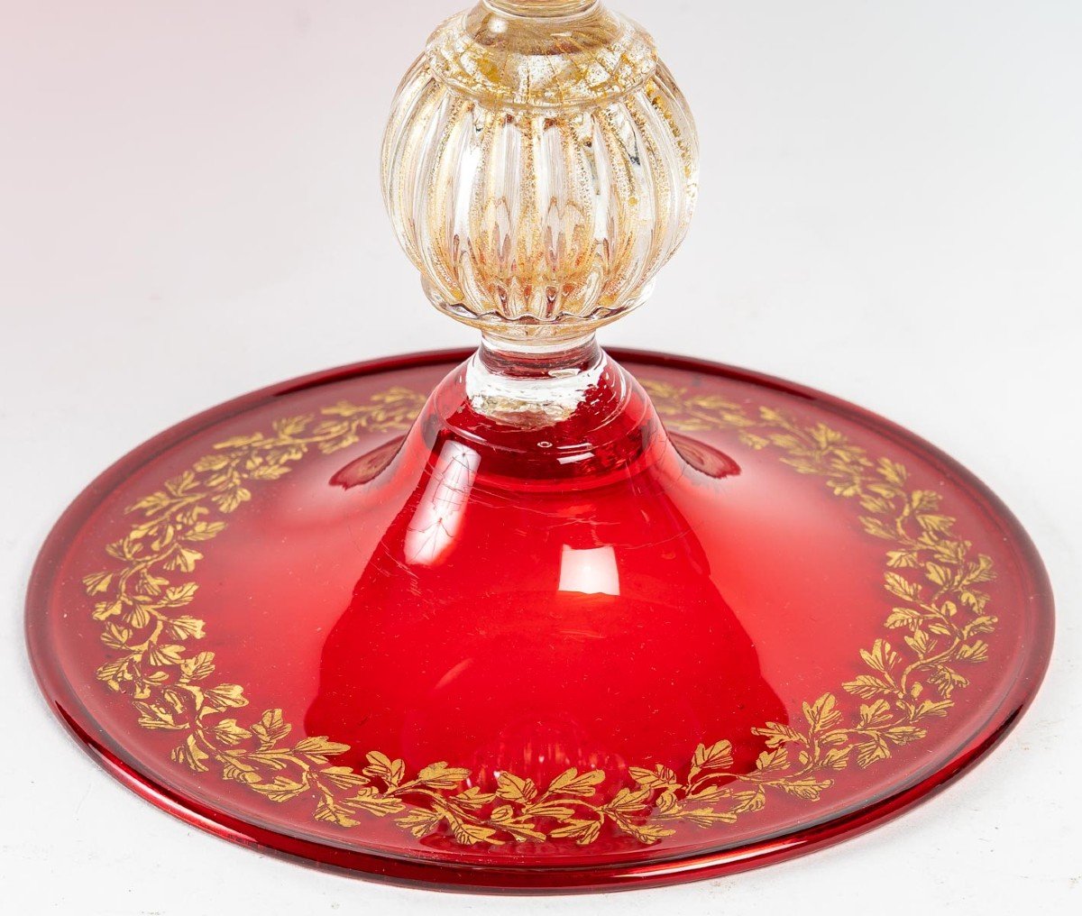 Grande Coupe Venise Rouge Période 1920-photo-1