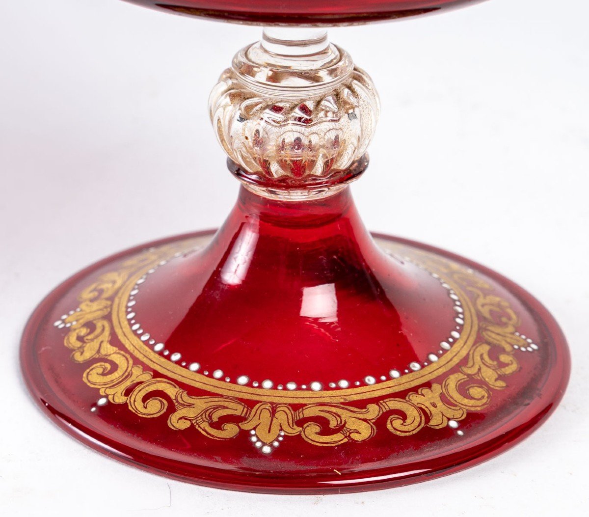 Verre Venise Rouge rubis " Comédia del arte "  1920-photo-2