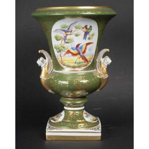Le Tallec “emerald Green Medici Vase With Sèvres Birds”