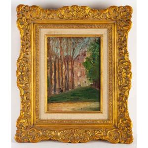 Paul Seguin-Bertault( 1869/1964 ) " Le Sénat et le jardin du Luxembourg "   