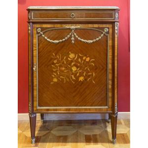Meuble à hauteur d'appui marqueté