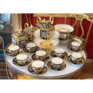 Service à Thé Chinoisant en porcelaine de Paris par " Feuillet1815