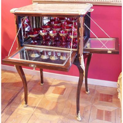 19th Century Bar Cabinet With 4 Opening Doors