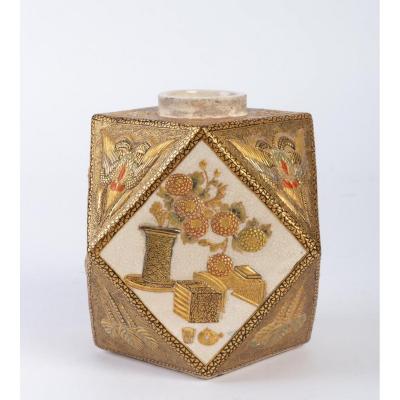 Petit Vase En Faîence De  Satsuma  (japon ) époque Meiji