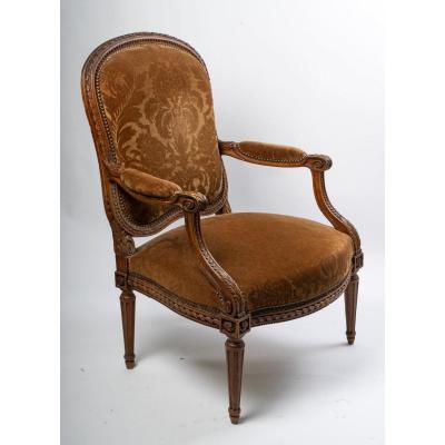 Fauteuil à la Reine Style Transition (Louis XV Louis XVI)  19ème