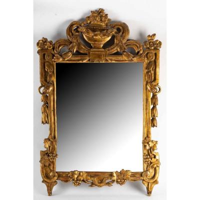 Louis XVI Mirror In Gilded Wood