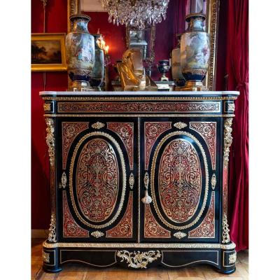 Furniture At Support Height In Boulle Marquetry (xix Th Century)
