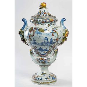 Eighteenth "delft" Covered Pot