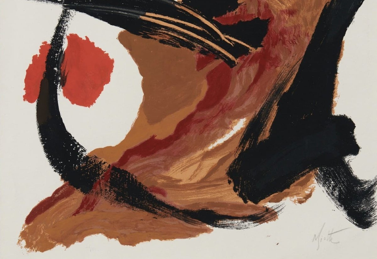 "Composition", peinture abstraite, Jean Miotte-photo-3