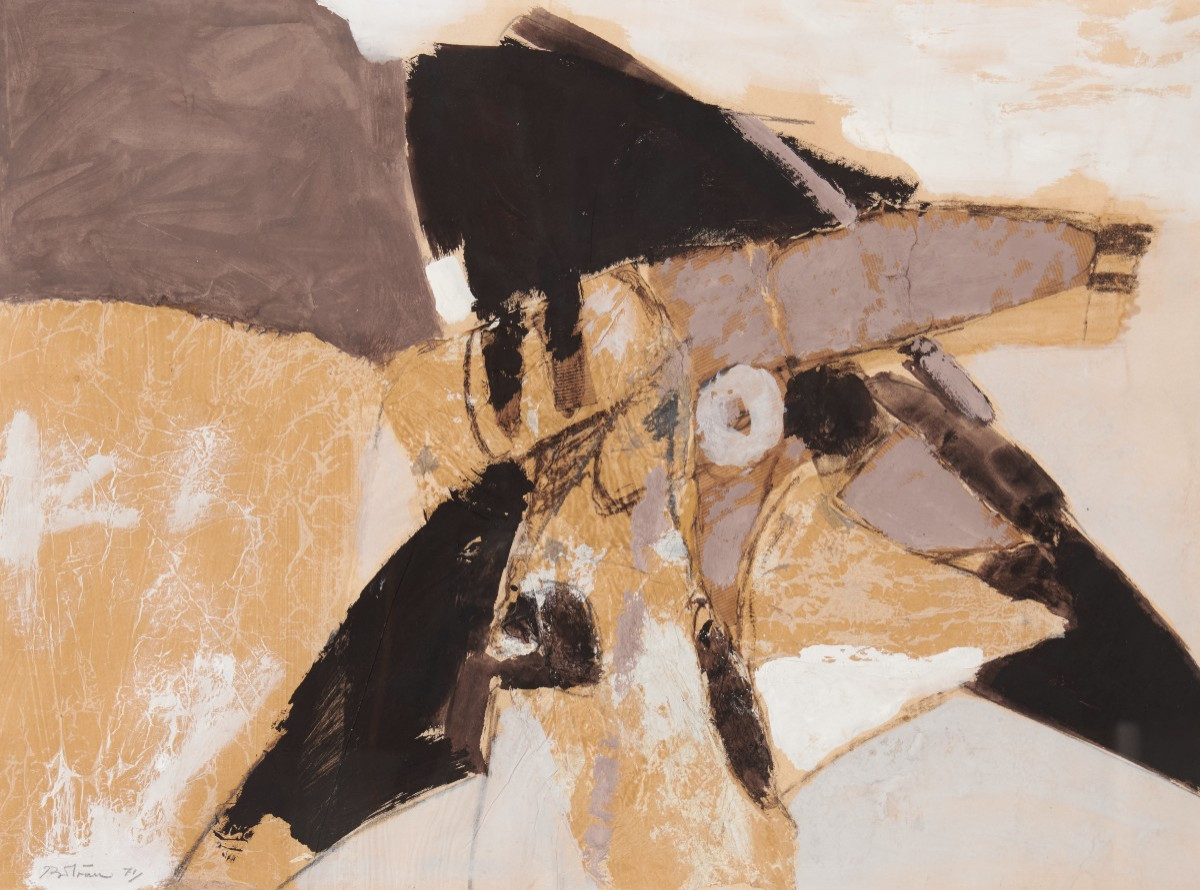 "composition" , Abstract Painting, Albert Bitran 