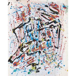 Zhang Hua - Abstract Composition - Ink And Dripping