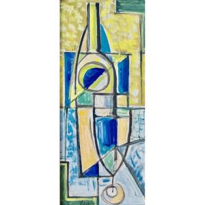 Latapie huile sur toile cubisme 
