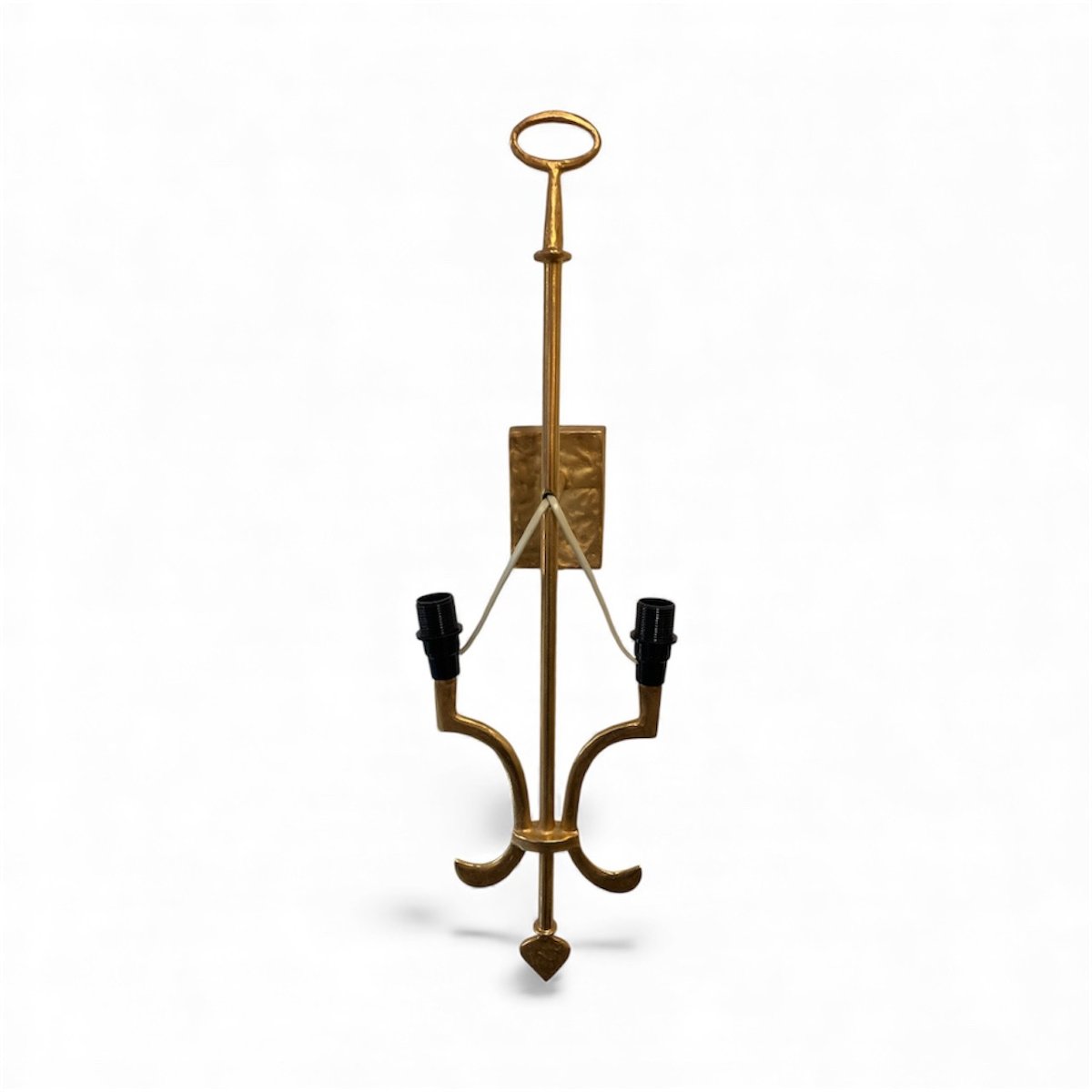 Pair Of Gilt Bronze Wall Sconces-photo-2