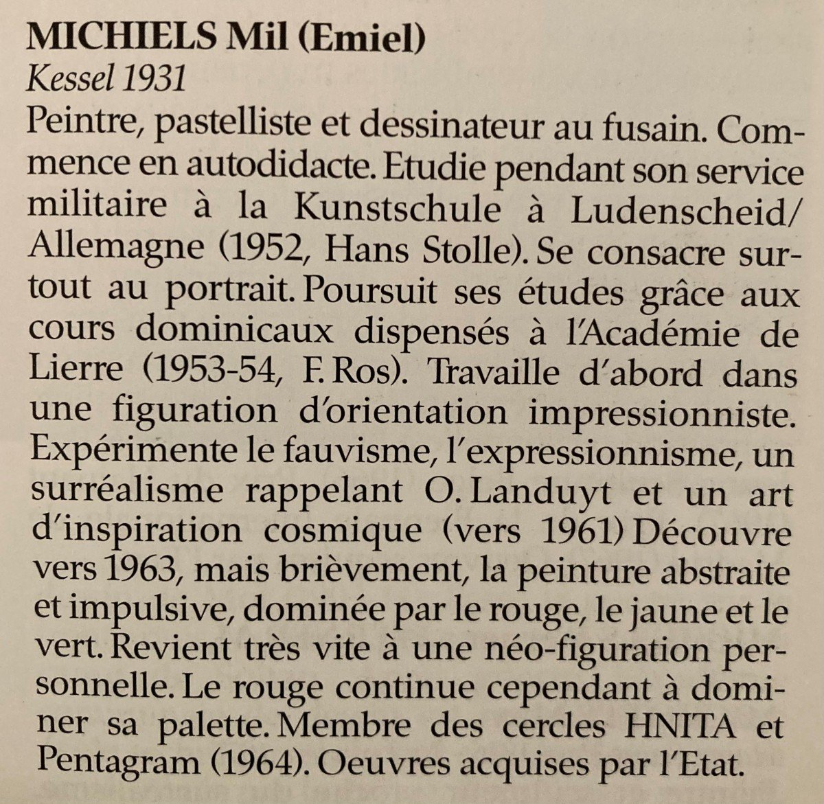 Michiels, Mil-photo-4