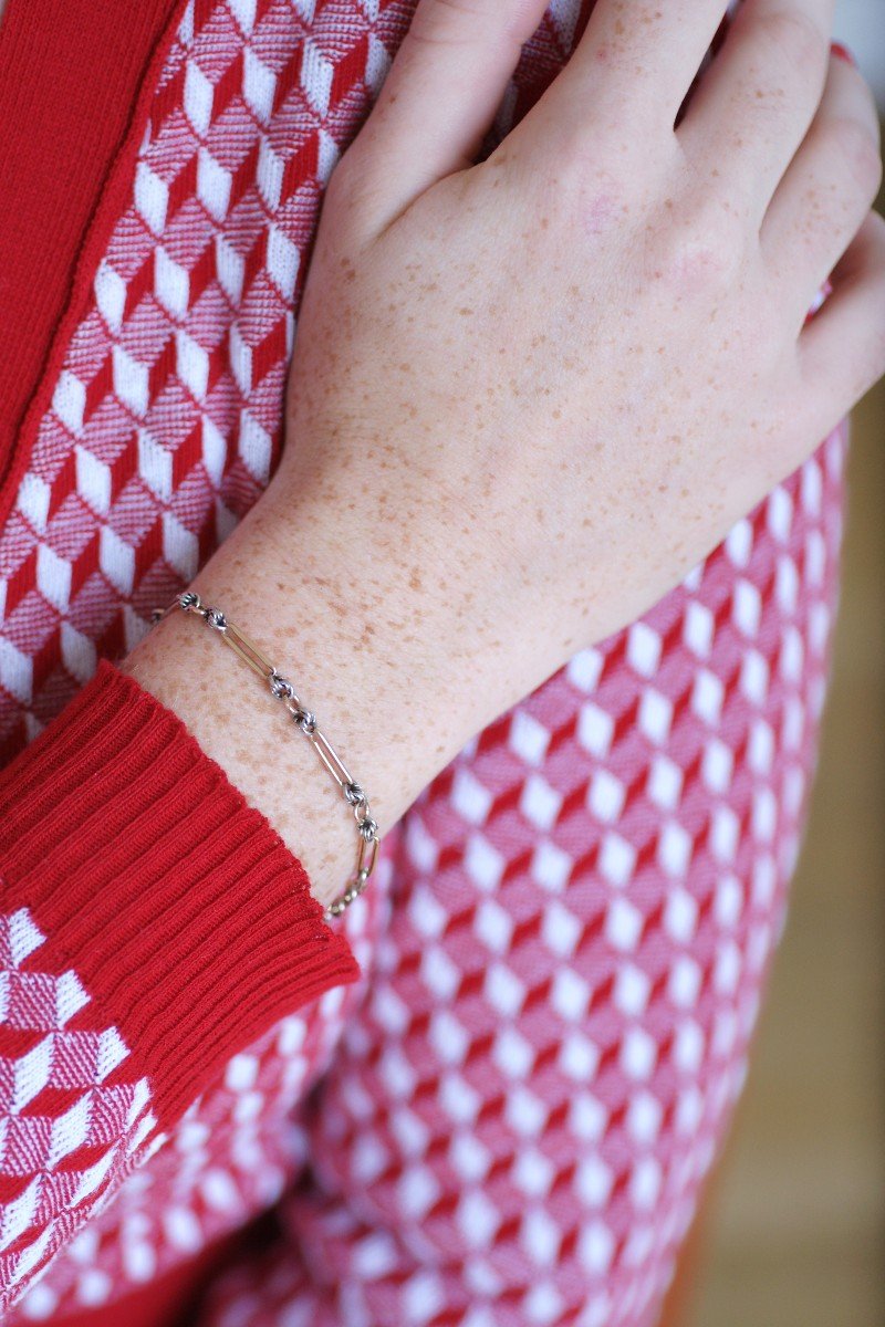 Bracelet, Chaine De Montre, Ancien En Or Rose Et Or Blanc Art Deco-photo-2