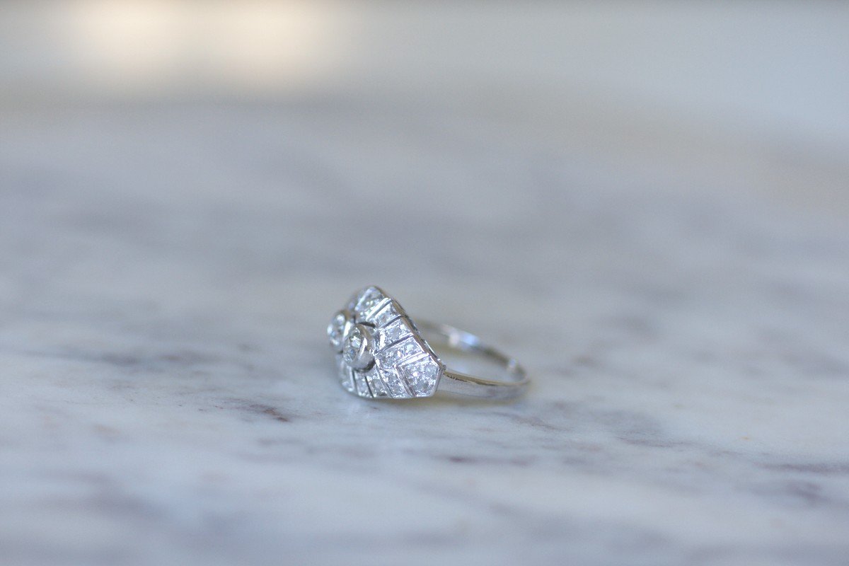 Art Deco Dome Diamond Ring-photo-4