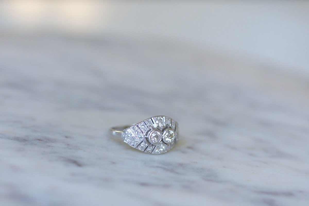 Art Deco Dome Diamond Ring-photo-7