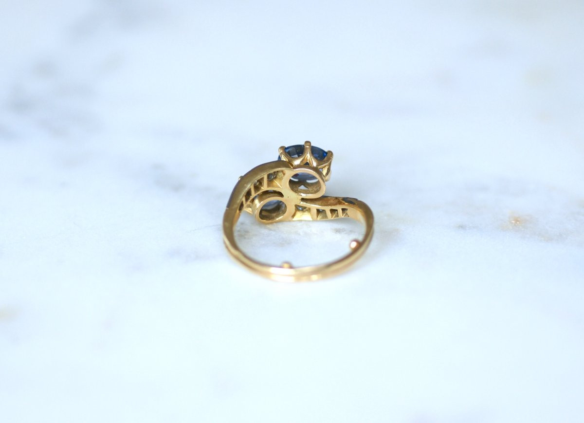 You & Me Ring With Ceylon Sapphires And Diamonds-photo-1