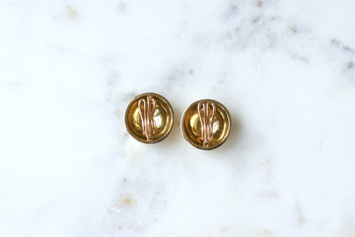 Cartier By Georges Lenfant Yellow Gold Ball Earrings-photo-4