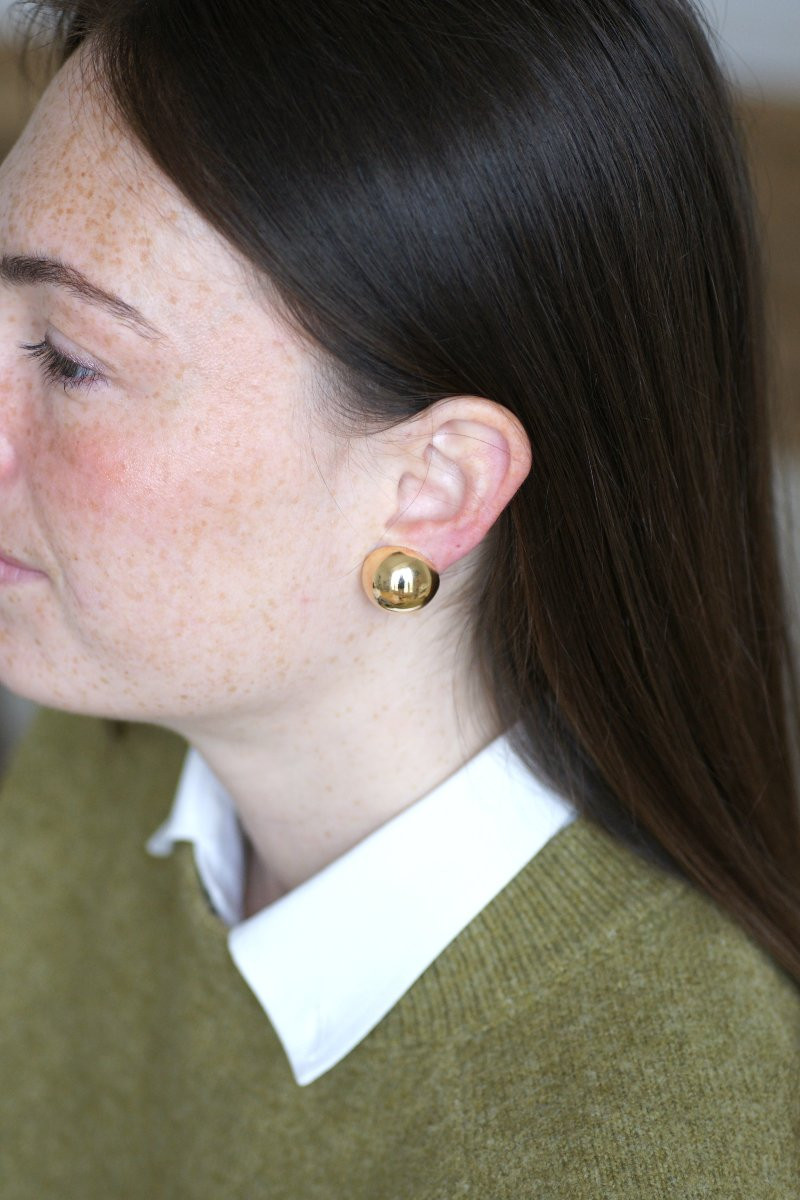 Cartier By Georges Lenfant Yellow Gold Ball Earrings-photo-1