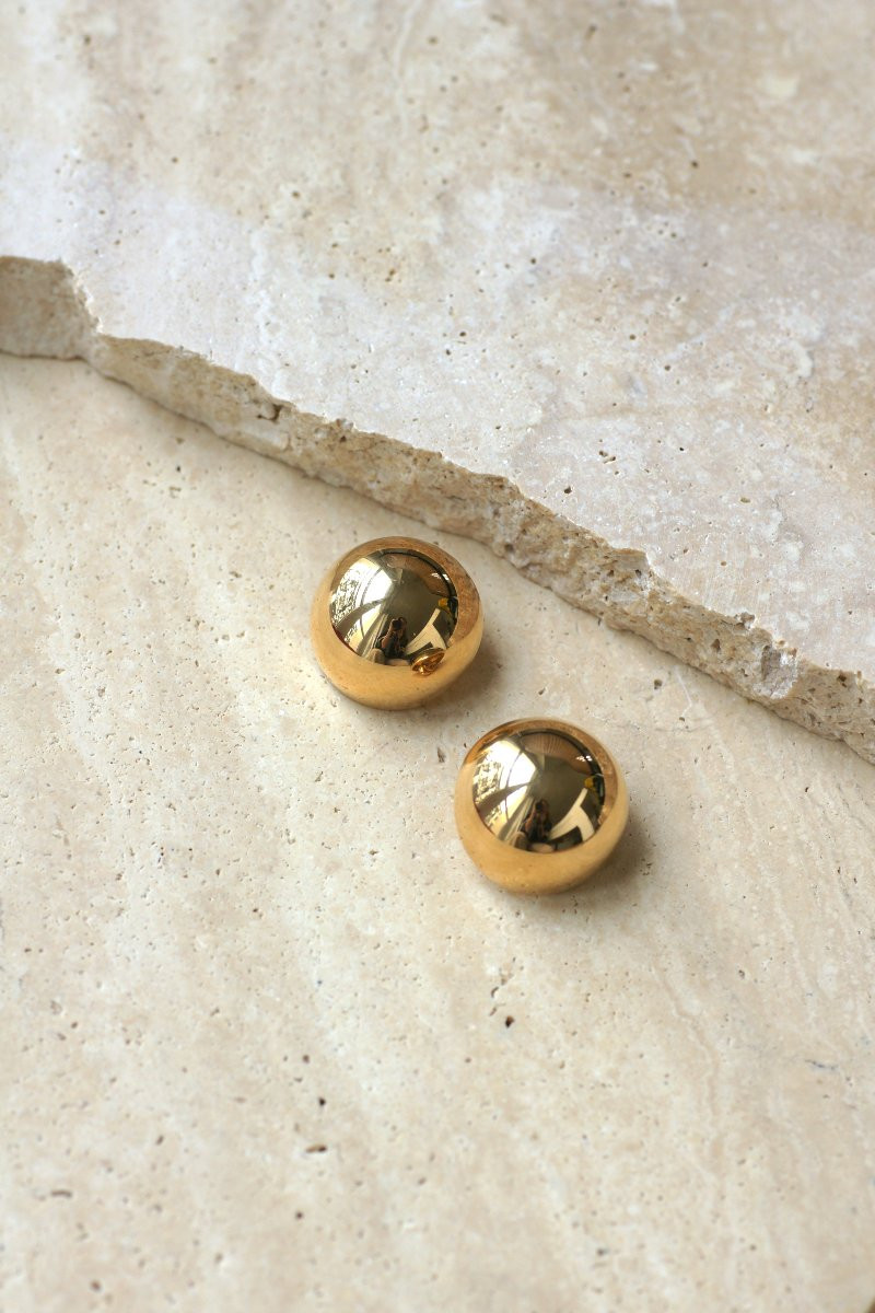 Cartier By Georges Lenfant Yellow Gold Ball Earrings-photo-5