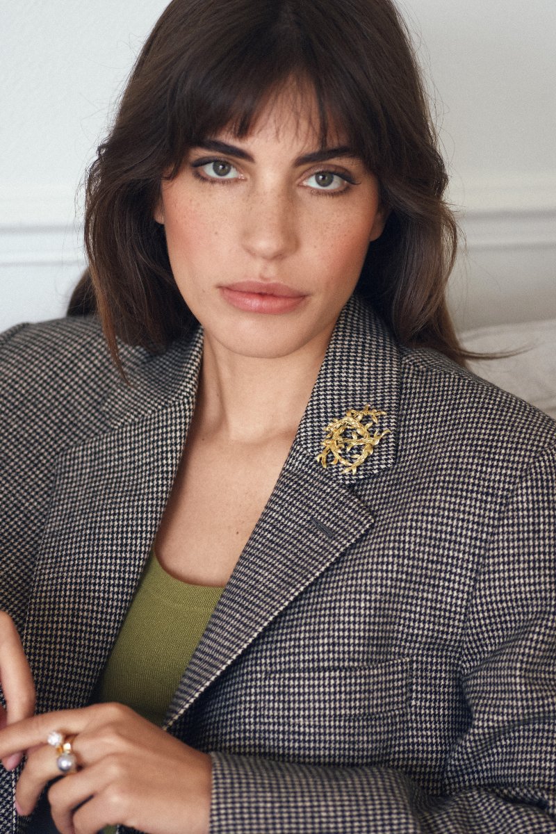 Hermès Foliage Yellow Gold Brooch 1960s-photo-2