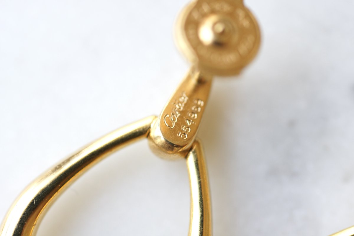 Cartier Trinity Drop Earrings Three Golds-photo-2