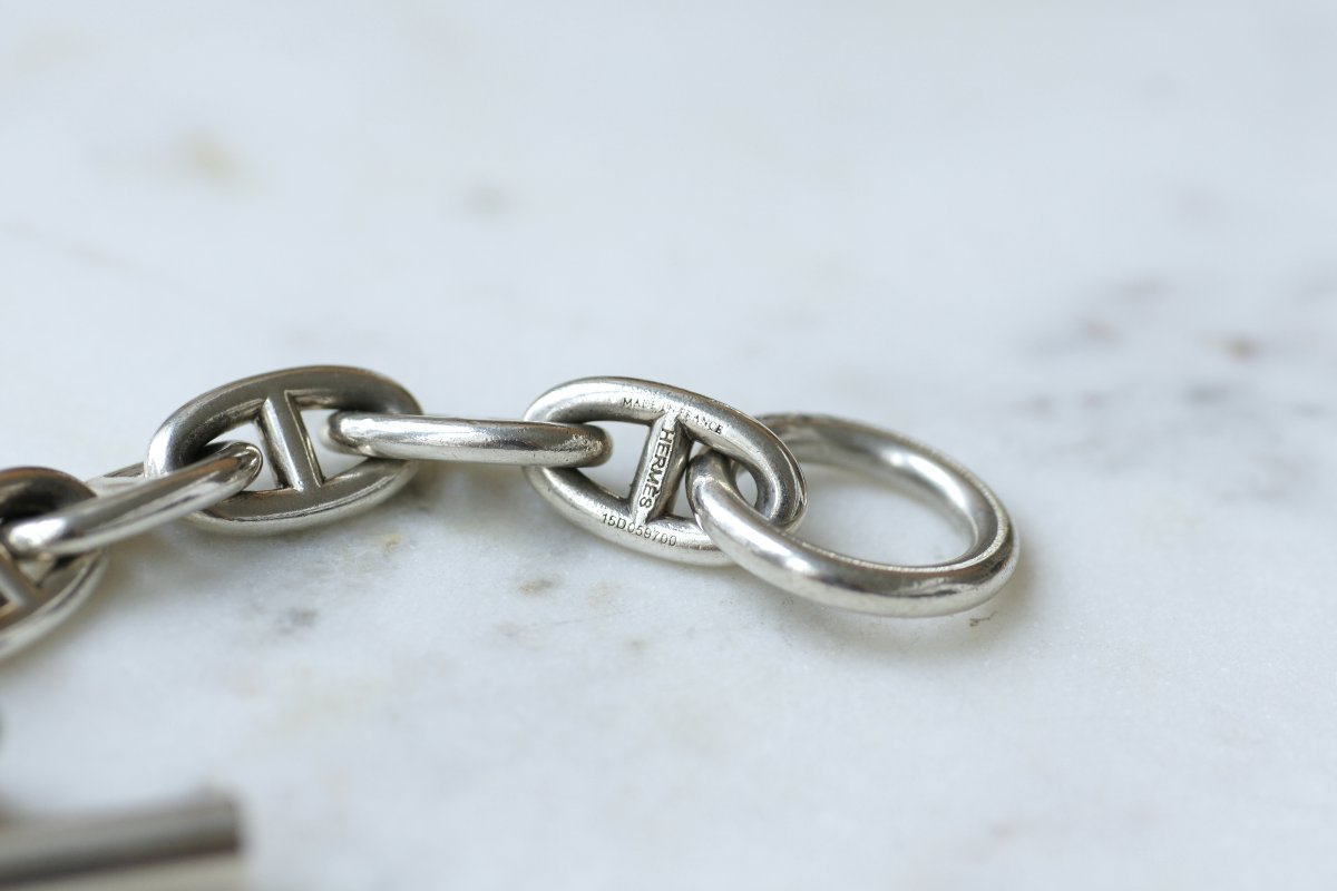 Bracelet Hermès Chaîne d'Ancre Argent Grand Modèle 22 Cm-photo-2