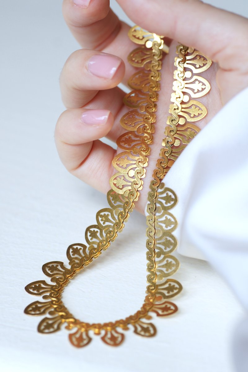 Victorian Collar Necklace In Yellow Gold-photo-3