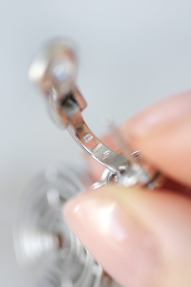 Bulgari Astrale Boucles d'Oreilles Pendantes Or Blanc 2000's-photo-8