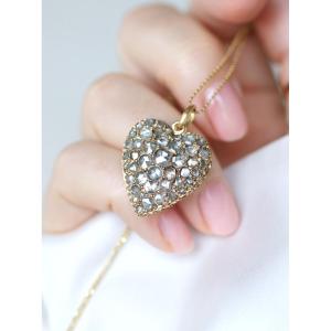 Pendentif Ancien Cœur Diamants sur Or Rose