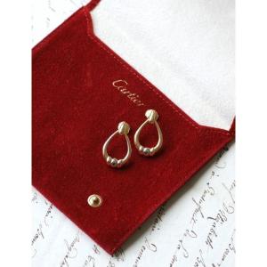 Cartier Trinity Boucles d'Oreilles Créoles Pendantes Trois Ors