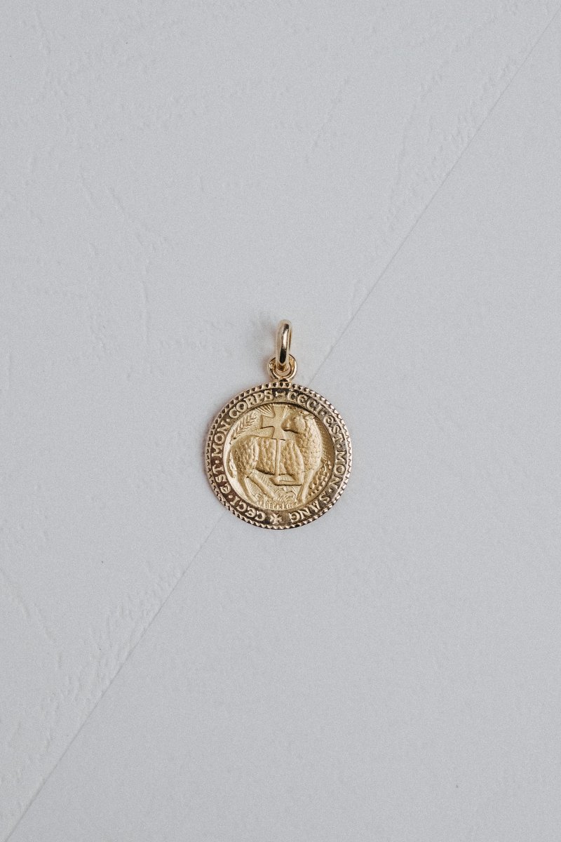 Médaille Agneau mystique en or jaune 750/000 de Becker-photo-3
