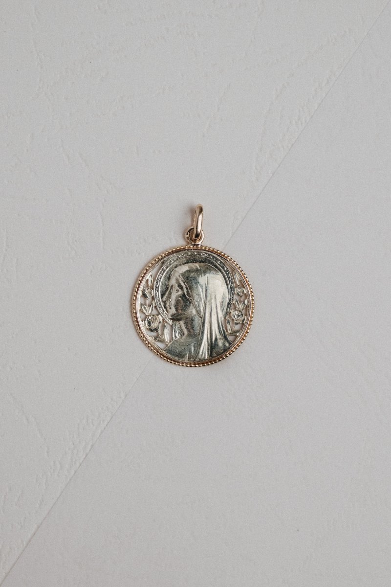 Médaille de la Vierge ajourée en or jaune 750/000-photo-3