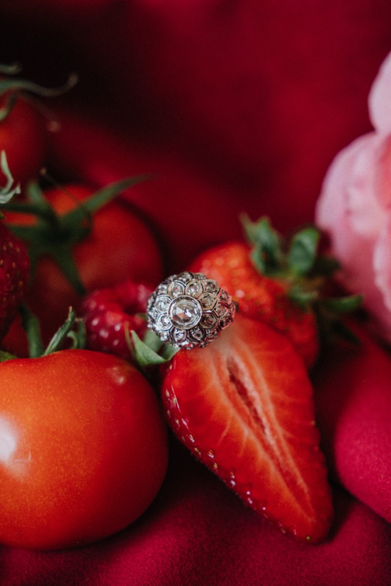 Silver And Diamond Dome Ring-photo-3