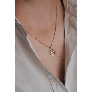 Médaille galet de la Vierge en or jaune 750/000 Arthus Bertrand