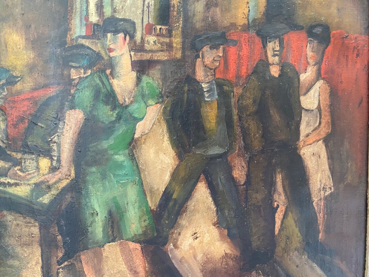 Frans Masereel Painting Sailors In Cabaret Belgian Painting Belgium-photo-4