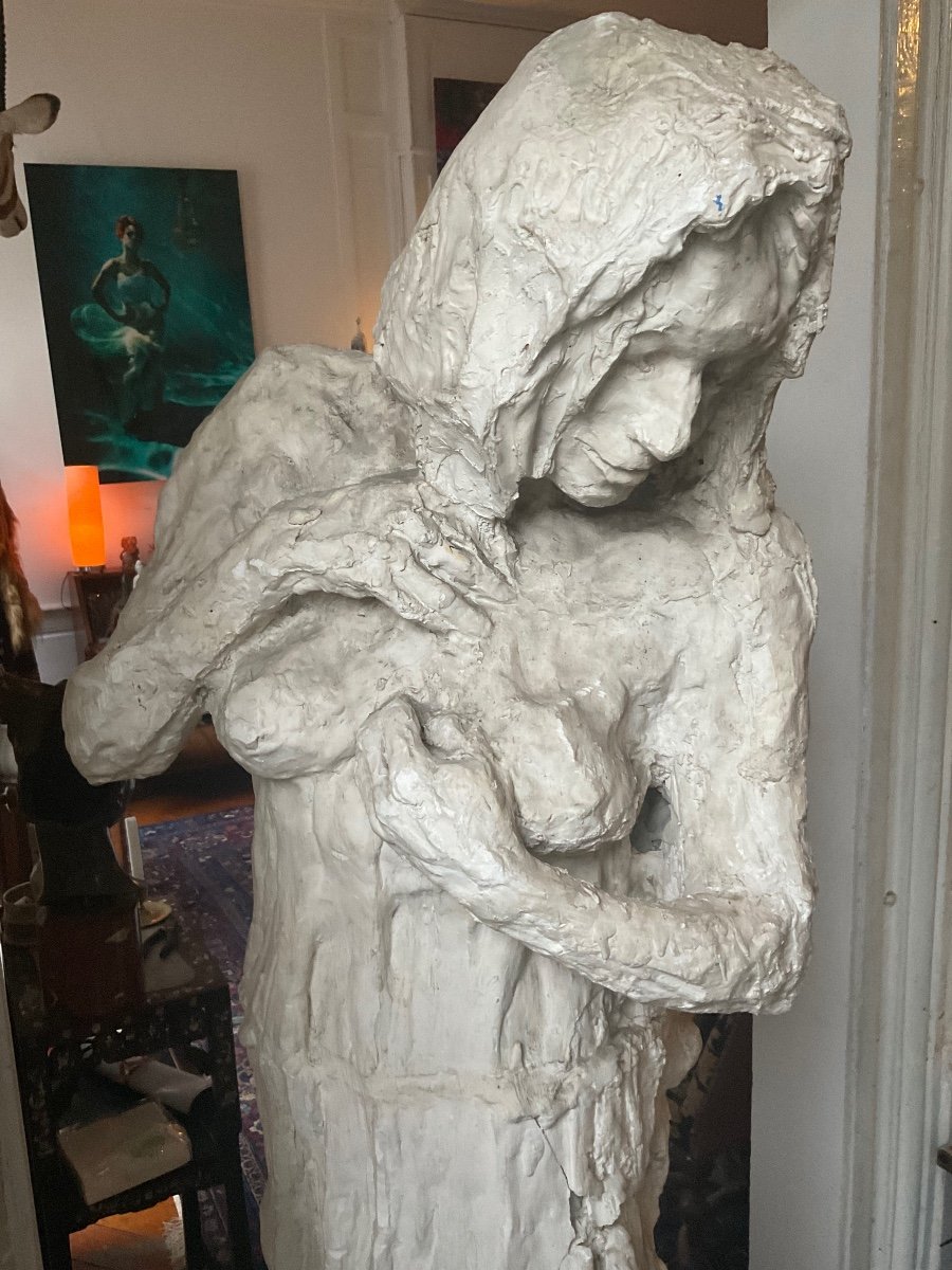 Statue Sculpture Plâtre Début XXeme étude Cabinet De Curiosité -photo-2