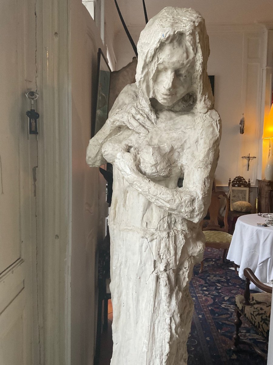 Statue Sculpture Plâtre Début XXeme étude Cabinet De Curiosité -photo-2
