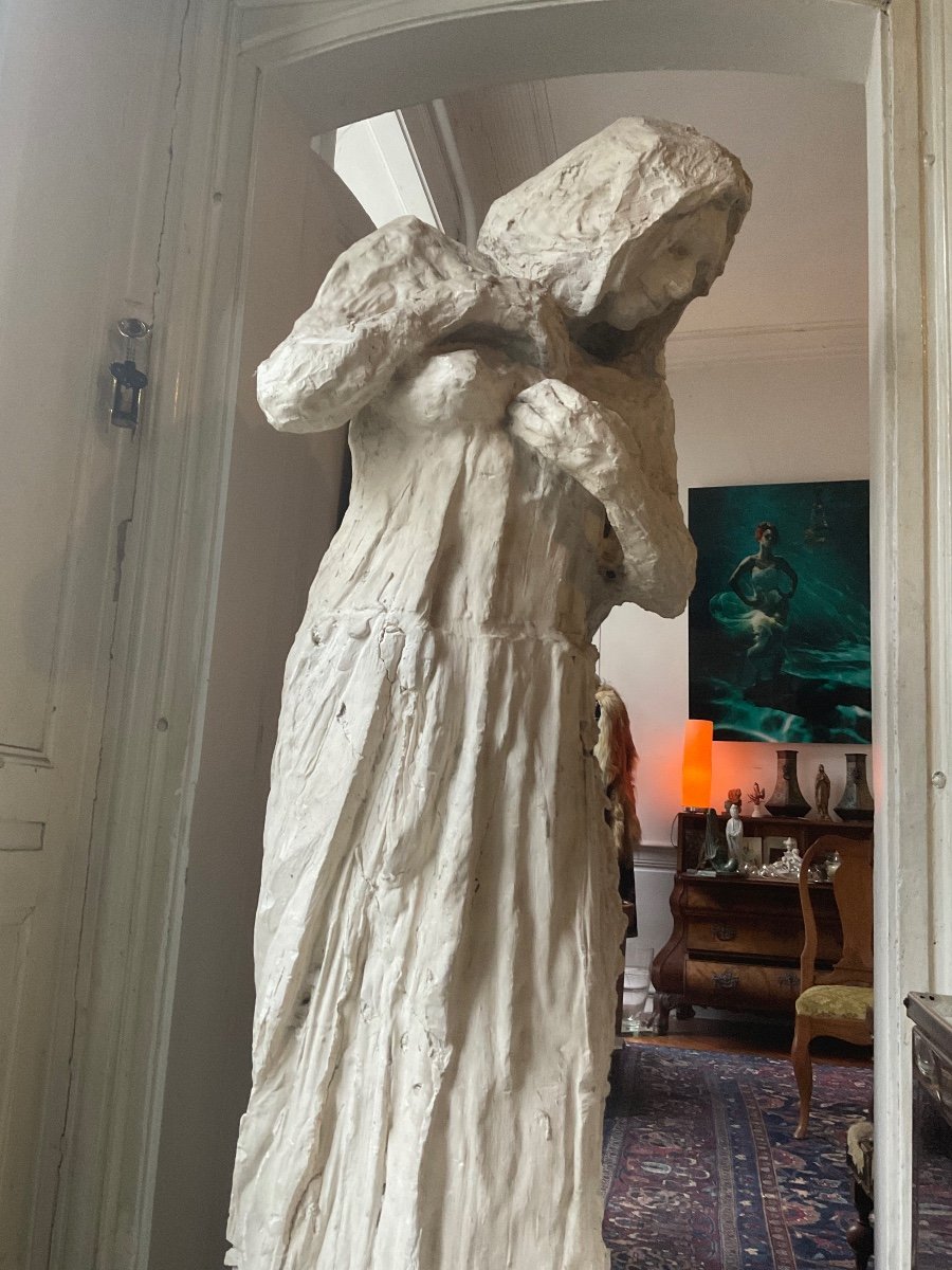 Statue Sculpture Plâtre Début XXeme étude Cabinet De Curiosité -photo-5
