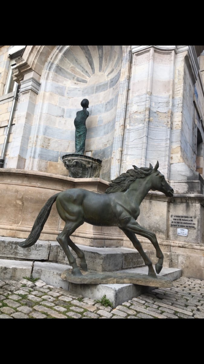 Cheval En Bronze Sculpture équitation Hippisme -photo-1