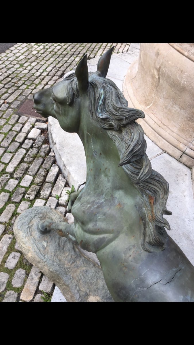 Cheval En Bronze Sculpture équitation Hippisme -photo-6