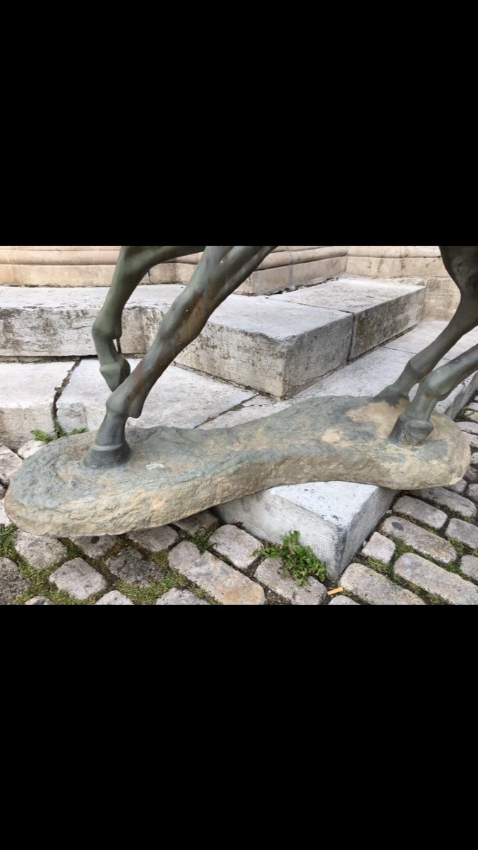 Cheval En Bronze Sculpture équitation Hippisme -photo-7