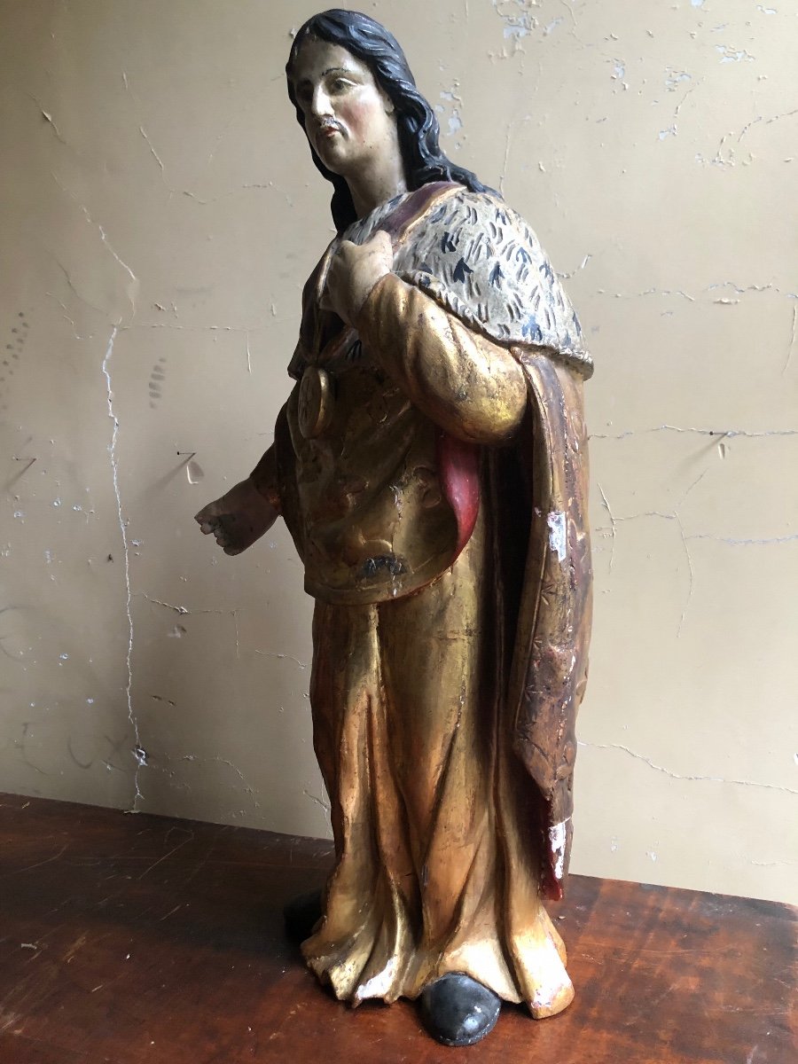 Religious Statue Religion Polychrome Wood -photo-5