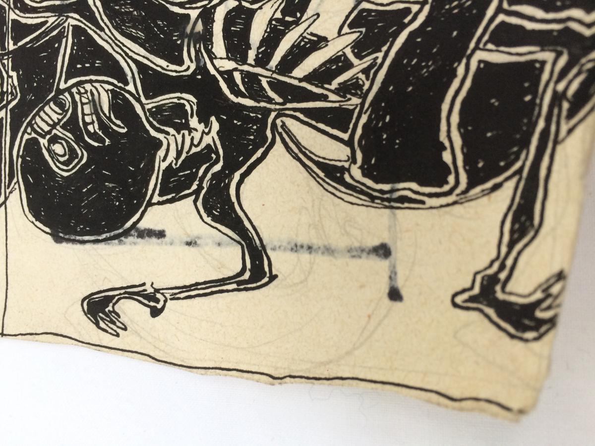 Jean Michel Basquiat Ink On Paper-photo-3