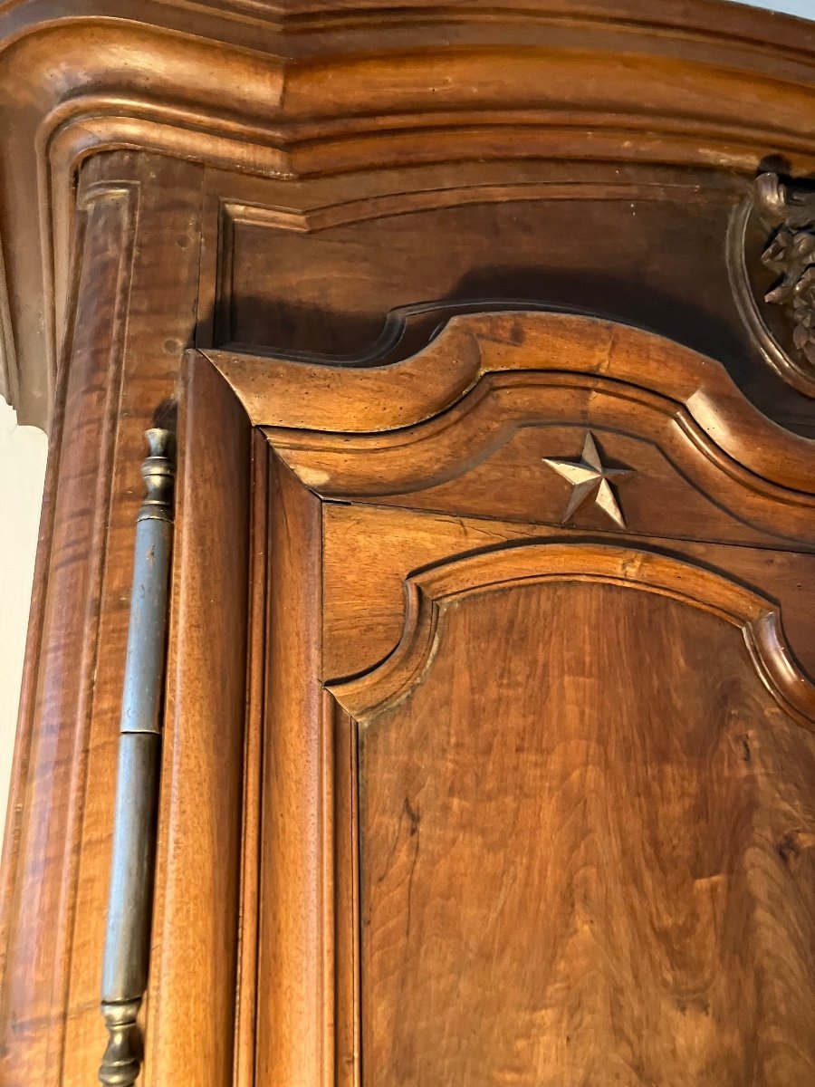 Armoire De Château XVIII ème Noyer Mobilier Antiquités Meubles -photo-3